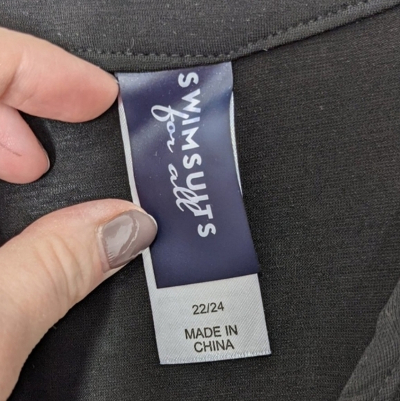 ‼️SOLD‼️ in Bundle SWIMSUITS FOR ALL Black Ava Racerback Jumpsuit 22/24 EUC - Picture 5 of 10